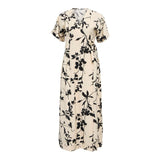 OBJECT Short Sleeve Wrap Maxi Dress In Sandshell