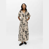 OBJECT Short Sleeve Wrap Maxi Dress In Sandshell