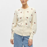 OBJECT Thess Long-sleeve Knit Cardigan In Birch