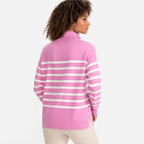 Cora Fit Striped Jumper Wit Zip Pink