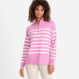 Cora Fit Striped Jumper Wit Zip Pink