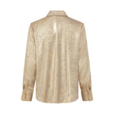 Olesen Shimmer Collared Shirt in Gold
