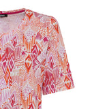 Olsen Abstract Print Top In Hannah Fit