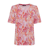 Olsen Abstract Print Top In Hannah Fit