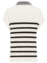 Olsen Chloe Fit Striped Pullover with Collar