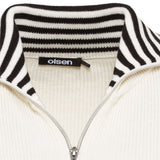 Olsen Chloe Fit Striped Pullover with Collar