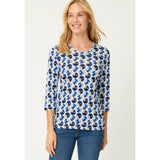 Olsen Circle Print T-Shirt In Ink Blue