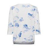 Olsen Clara Fit Watercolour Leaf Sweatshirt Off White