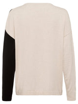 Olsen Cora Fit Round Neck Top With Mixed Tones