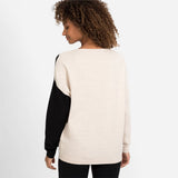 Olsen Cora Fit Round Neck Top With Mixed Tones