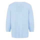Olsen Crew Neck Jumper in Henny Straight Fit in Ciel Blue