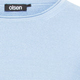 Olsen Crew Neck Jumper in Henny Straight Fit in Ciel Blue