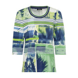 Olsen Crew neck top with 3/4 sleeves in Hannah fit