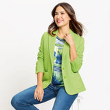 Olsen Crew neck top with 3/4 sleeves in Hannah fit