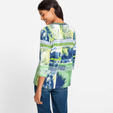 Olsen Crew neck top with 3/4 sleeves in Hannah fit