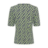 Olsen Crew neck top with dotted pattern in Edda fit