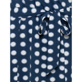 Olsen Dotted Midi Dress With Wrap Collar