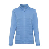 Olsen Eva Fit Ribbed Jacket With Zip Blue