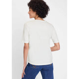 Olsen Flip Sequins Leo T-Shirt In Off White