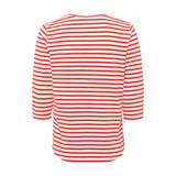 Olsen Hannah Fit V-neck Striped Top