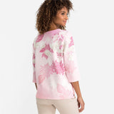 Olsen Henny Jersey Round Neck Sweatshirt With Floral Print