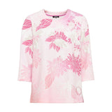 Olsen Henny Jersey Round Neck Sweatshirt With Floral Print