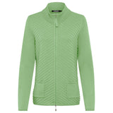 Olsen Jacket with zip and stand-up collar in Eva fit in Green