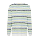 Olsen Jumper with horizontal stripes in Henny fit in Green