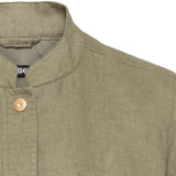 Olsen Linen Jacket With Long Sleeves Khaki