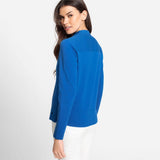Olsen Linen Patch Jersey Jacket Cobalt