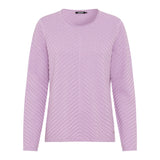 Olsen Long Sleeve Jumper in Henny Fit With Ribbed Pattern in Lilac