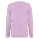 Olsen Long Sleeve Jumper in Henny Fit With Ribbed Pattern in Lilac
