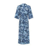 Olsen Midi Dress With V-neck Collar and Floral Pattern
