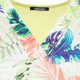 Olsen Olympia Fit Leaf Print Blouse