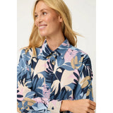 Olsen Palm Shirt In Blue Multi
