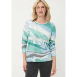 Olsen Panneaux Print T-Shirt In Mint