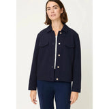 Olsen Piqué Jacket In Navy