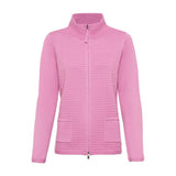 Olsen Ribbed Jacket With Zip Pink