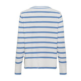 Olsen Round Neck Henny Fit Striped Jumper Blue