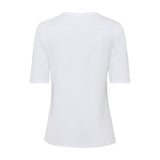 Olsen Round Neck Top In Edda Fit and Frontal Print