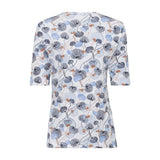 Olsen Round Neck Top With Floral Print in Edda Fit