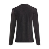 Olsen Shimmer Top With Gathered Front Edda Fit in Black