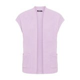 Olsen Slightly wider cut cardigan in Chloe fit with patch pockets in Lilac