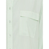 Olsen Striped Shirt With Frontal Pockets in Green