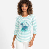 Olsen Stylish striped shirt in Edda Fit