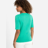 Olsen T-shirt V-Neck Vivid Green