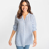 Olsen V-neck blouse with Long Sleeves