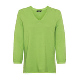 Olsen V-neck jumper in Henny straight fit in Green