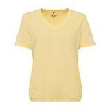 Olsen V Neck Top With Short Sleeves in Clara Fit