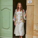 One Hundred Stars Boho Garden Kimono In Ecru